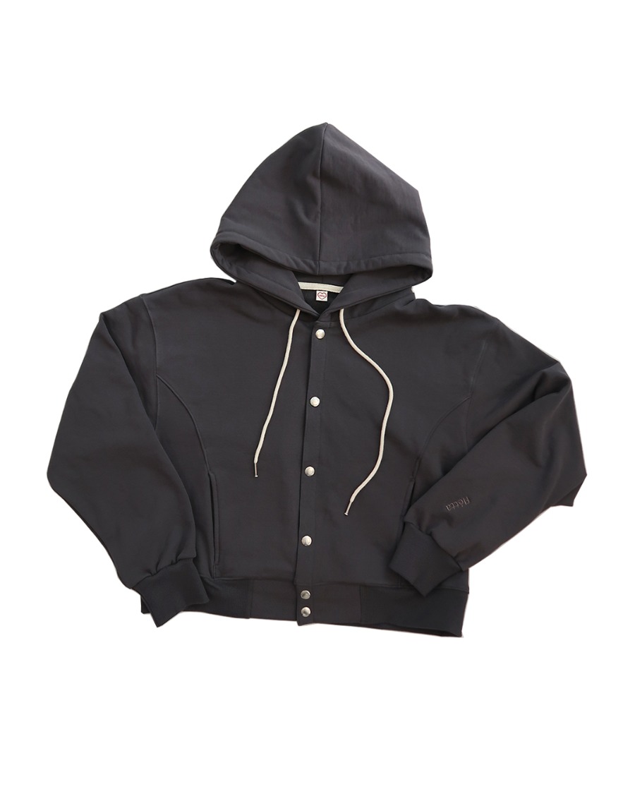 (sale) snap button up hoodie jacket